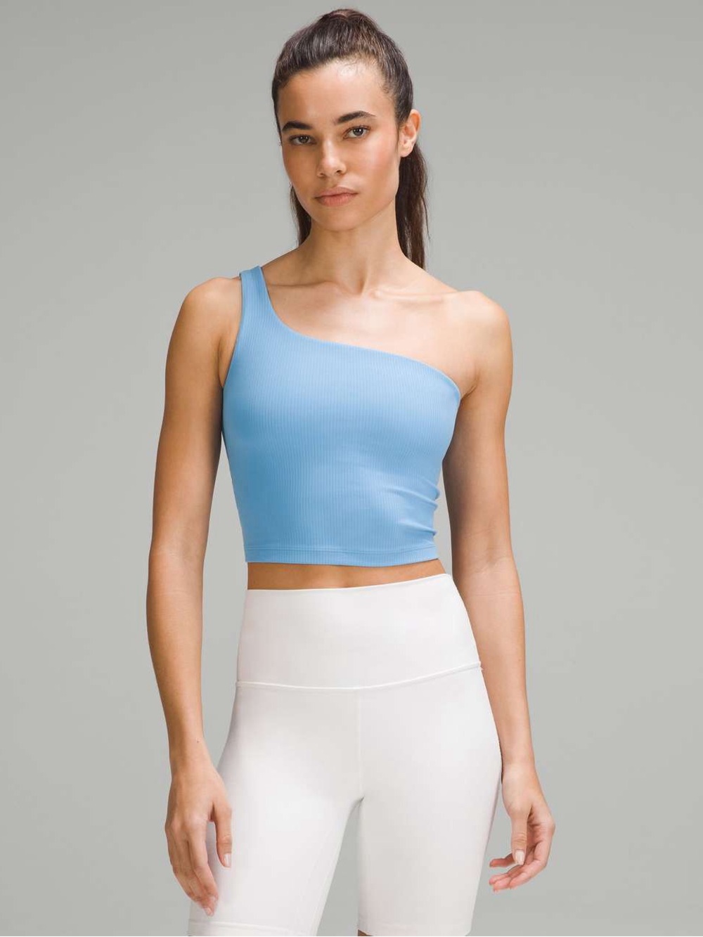 Lululemon Ribbed Nulu Asymmetrical Yoga Tank Top
Aero Blue